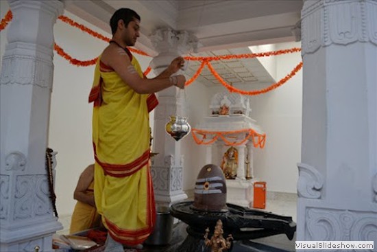 Preparing for Rudra abishekam