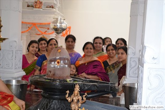 Women devotees who donated Silver Abhisheka Vessel